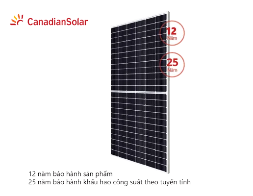 Tấm pin năng lượng mặt trời Canadian 550W Tấm pin năng lượng mặt trời Canadian 550W